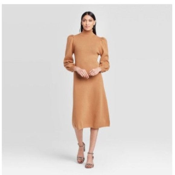 Who What Wear Dresses & Skirts - Women's Puff Long Sleeve Sweater Dress